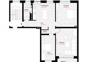 Stilvolle und moderne 3-Zimmer Wohnung mit zwei Balkonen – Eulerstraße 2, 30163 Hannover – Vorschaubild 8