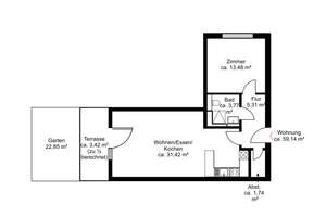 Komfortable 2-Zimmer-Gartenwohnung mit Terrasse – Die vollständige Adresse der Immobilie erhältst du vom Anbieter., 81377 Großhadern, München – Vorschaubild 5