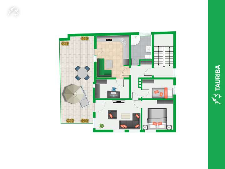 Grundriss Wohneinheit im 1. Ob