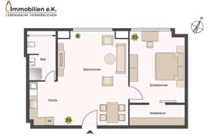 Zentrale, helle 2-Zimmer Wohnung – Die vollständige Adresse der Immobilie erhältst du vom Anbieter., 70176 Rosenberg, Stuttgart – Vorschaubild 2
