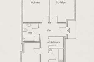 3-ZI.-WHG IN NÜRNBERGER SÜDSTADT IN UNMITTELBARER NÄHE ZUM AUFSESSPLATZ (WG-GEEIGNET) – Die vollständige Adresse der Immobilie erhältst du vom Anbieter., 90459 Galgenhof, Nürnberg – Vorschaubild 12