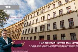 3-Raum-Stadtwohnung mit Terrasse, 
Gartenanteil & Hochparterre-Flair in Leipzig Zentrum-Südost