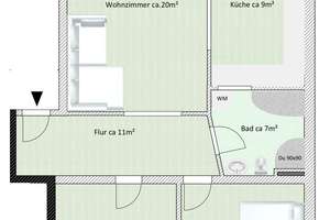 Moderne 3-Raumwohnung mit Wohnküche, Balkon & Bad mit Wanne/Dusche in Chemnitz / Sonnenberg – Die vollständige Adresse der Immobilie erhältst du vom Anbieter., 9130 Sonnenberg, Chemnitz – Vorschaubild 6