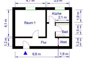 *1-Raum Wohnung in Elbnähe* – Jakobstr. 10, 39104 Altstadt, Magdeburg – Vorschaubild 5