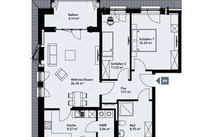 Wohnen an der Kurfürstenallee.
Top ausgestattete 3- Zimmerwohnung mit Balkon – Die vollständige Adresse der Immobilie erhältst du vom Anbieter., 28329 Gartenstadt Vahr, Bremen – Vorschaubild 2