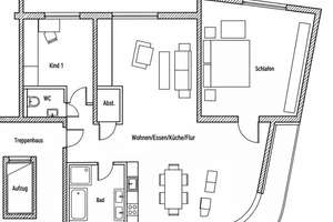 3-Zimmer-Wohnung mit BALKON, offene Küche, Lift – Bufleber Straße 2a, 99867 Gotha – Vorschaubild 11