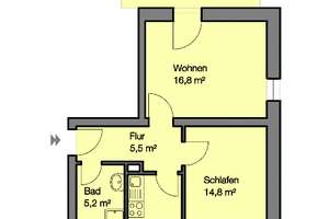 Gemütliche 2-Zimmer Erdgeschosswohnung mit Balkon und Blick ins Grüne – Riemenschneiderstr. 14, 90408 Uhlandstraße, Nürnberg – Vorschaubild 13