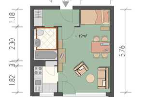 Wandsbek-Tonndorf, 1-Zimmerwohnung in ruhiger Lage, Nähe Studio Hamburg – Wöschenhof 19, 22045 Hamburg – Vorschaubild 7