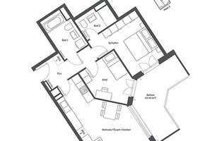 3-Zi.-Whg. zum Innenhof m. 2 Bädern, offener Küche und Balkon – Schmetterlingsstraße 1, 85551 Kirchheim bei München – Vorschaubild 4