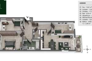 Ankommen & wohlfühlen – moderne 4-Zimmer-Neubauwohnung in Top-Lage – Die vollständige Adresse der Immobilie erhältst du vom Anbieter., 97074 Frauenland, Würzburg – Vorschaubild 15
