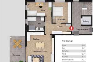 Neubau + Erstbezug - Wohnen mit Charakter: 3-Zimmer-Neubau in Nabburg - KfW40 QNG Standard – Krankenhausstraße 2, 92507 Nabburg – Vorschaubild 3