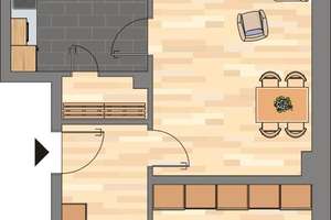 Helle 3-Zimmer-Wohnung mit PVC-Boden in Wolfsburg – Bromer Straße 4, 38448 Vorsfelde, Wolfsburg – Vorschaubild 2