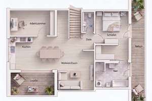 Traumwohnung im Dachgeschoss mit Förderung – Eversbuschstraße 108d, 80999 Untermenzing, München – Vorschaubild 9