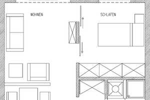 Uninähe - 2 Zimmer KUBOX-Apartment mit Einbauküche und Terrasse – Artillerieweg 39, 26129 Oldenburg (Oldenburg) – Vorschaubild 6