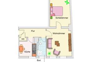Renovierte 2 Zimmer in beliebter Lage, kompakter Schnitt, separate Küche, Tageslichtbad mit Dusche – Wollenweberstraße 8, 18055 Stadtmitte, Rostock – Vorschaubild 8