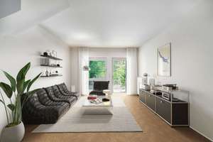Wo München am lebendigsten ist. Haus-in-Haus-Charakter am Eisbach.
