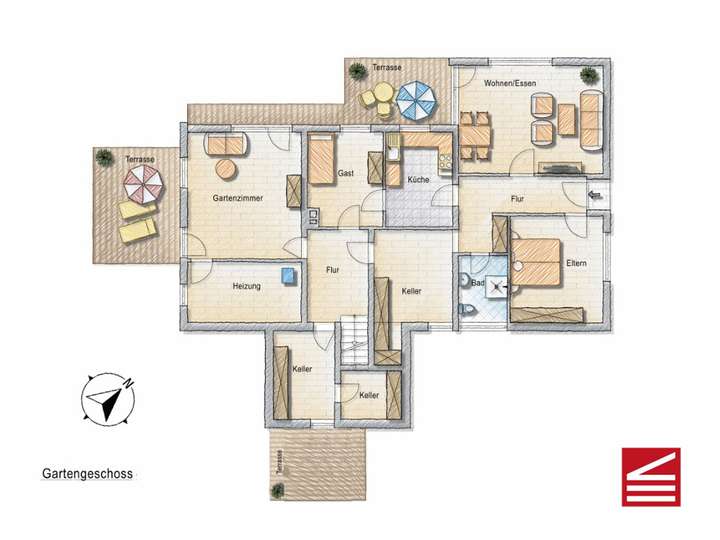 Grundriss Gartengeschoss