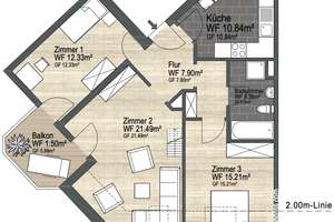 Wohnen mit Stil – Maisonettewohnung mit drei separaten Zimmern und Galerie im Sandkamp – Die vollständige Adresse der Immobilie erhältst du vom Anbieter., 38442 Sandkamp, Wolfsburg – Vorschaubild 15