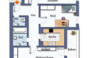 +++Neu-Ulm/Mitte, 3-Zi.-ETW, ca. 72,56 m² Wfl., 
Balkon+++ – Die vollständige Adresse der Immobilie erhältst du vom Anbieter., 89231 Neu-Ulm – Vorschaubild 18