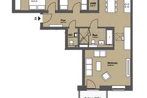 KRONSRODE | NEUBAU | Moderne 3-Zimmer-Wohnung mit Balkon und Einbauküche (optional) – Rosalind-Franklin-Allee  20, 30539 Bemerode, Hannover – Vorschaubild 14