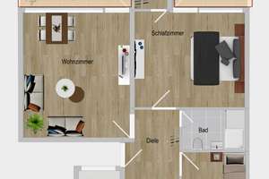 Freistehende 3-Zimmer-Erdgeschosswohnung mit eigenem Gartenbereich in Düsseldorf-Pempelfort – Die vollständige Adresse der Immobilie erhältst du vom Anbieter., 40477 Pempelfort, Düsseldorf – Vorschaubild 25