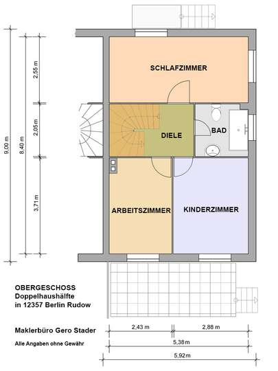 Gepflegte Doppelhaushälfte im Rudower Blumenviertel - Bild 30