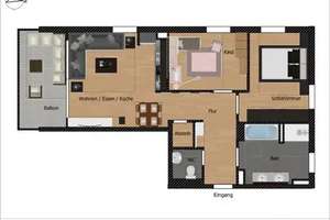 Moderne 3-Zimmer-Wohnung mit Südbalkon & guter Anbindung in Stuttgart-Birkach – Birkheckenstraße 76D, 70599 Birkach-Nord, Stuttgart – Vorschaubild 9
