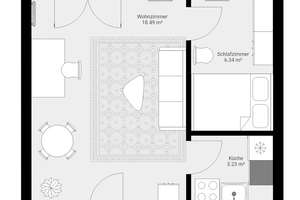 Voll ausgestattete Projektwohnung am oberen Eselsberg | Science Park | 1,5 Zi. | Balkon – Die vollständige Adresse der Immobilie erhältst du vom Anbieter., 89075 Eselsberg, Ulm – Vorschaubild 8