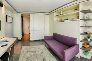 SAM Studio Apartments: Möbliertes 1  Zimmer Apartment in modernstem Zustand direkt an der Isar! – Schäftlarnstr. 135, 81371 Thalkirchen, München – Vorschaubild 1