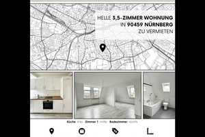 Erstbezug nach Sanierung: 3,5-Zi-Wohnung mit neuer Einbauküche in TOP Lage – Nürnberg – Vorschaubild 1