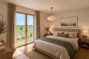 Erstbezug: Moderne 3-Zimmer-Wohnung mit Südwest-Loggia und Parkblick