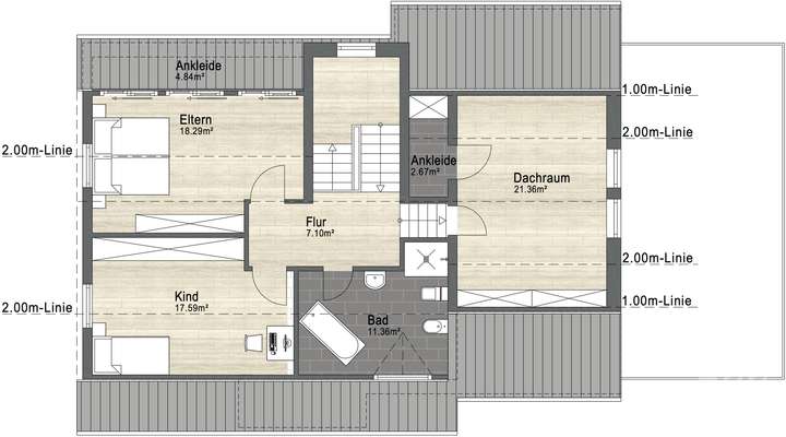 Grundriss Obergeschoss