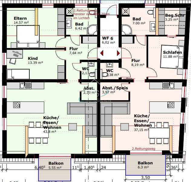 Dachgeschoss Gebäude 2