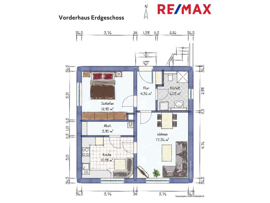 Vorderhaus, Grundriss Erdgesch
