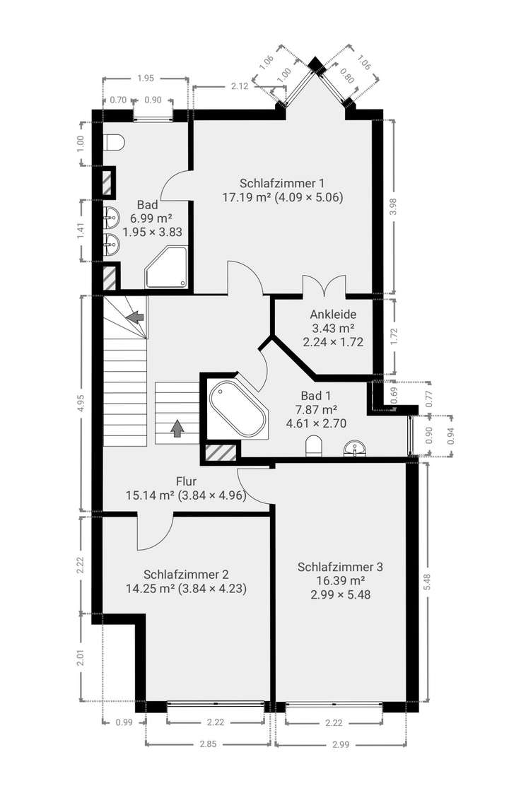 Grundriss Obergeschoss