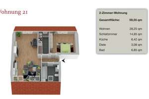 Attraktive 2-Zimmer Wohnung: Renoviert - gut geschnitten - in Essen – Im Westerbruch 28, 45327 Katernberg, Essen – Vorschaubild 11