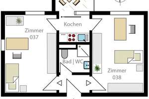 WG Zimmer in 2 Personen Wohngemeinschaft für Studenten, Schüler oder Auszubildenden Roggenkamp 018 – Die vollständige Adresse der Immobilie erhältst du vom Anbieter., 33605 Stieghorst, Bielefeld – Vorschaubild 2
