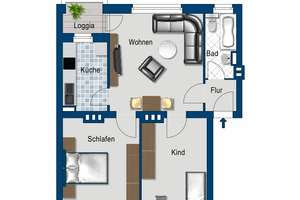 Rundum wohlfühlen: gemütliche 3-Zimmer-Wohnung sofort verfügbar – Cracauer Str. 49, 39114 Cracau, Magdeburg – Vorschaubild 2