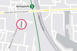 Hochparterrewohnung mit Balkon nahe dem S-Bhf. Springpfuhl neu zu vermieten - WBS erforderlich ! – Marzahner Chaussee 192a, 12681 Marzahn, Berlin – Vorschaubild 2
