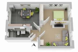 Lohengrinstr. 36, E L - Schöne 2-Zimmer Wohnung mit Dusche – Lohengrinstr. 36, 38106 Nordstadt, Braunschweig – Vorschaubild 5