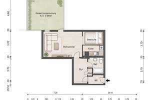 Bezugsfreie Erdgeschosswohnung mit Garten – Ideal für Kapitalanleger – Langbürgener Straße 15, 81549 Balanstraße-West, München – Vorschaubild 8