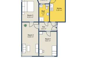 Für die Generation 50plus/ Kleine 3-Raum-Wohnung im Ausbau bis Ende Juli – Reinhold-Krüger-Str. 1, 4317 Reudnitz-Thonberg, Leipzig – Vorschaubild 2
