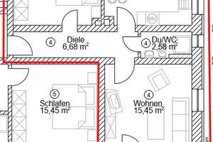 Helle 2-Zimmer-Wohnung mit Balkon in Augsburg-Lechhausen – Derchinger Str. 102, 86165 Lechhausen-Ost, Augsburg – Vorschaubild 2