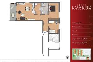 Moderne Etagenwohnung zur Miete mit Balkon in Lübeck St. Lorenz - Wentzel Dr. – 23554 Sankt Lorenz Nord, Lübeck – Vorschaubild 7