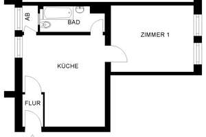 1-Zimmer-Wohnung ohne Balkon im 2. Stock – Herbartstr. 18, 90461 Glockenhof, Nürnberg – Vorschaubild 3