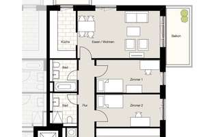 Vier-Zimmer-Wohnung mit Balkon, zwei Bädern, Fahrstuhl und Parkett im Wissenschaftspark! – Die vollständige Adresse der Immobilie erhältst du vom Anbieter., 49076 Westerberg, Osnabrück – Vorschaubild 12
