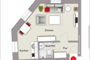 1 Zimmer Apartment  – Würzburg – Vorschaubild 2