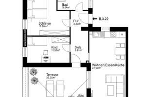 Penthouse 3 Zimmer | 79 m² | ruhige Innenhofausrichtung – Die vollständige Adresse der Immobilie erhältst du vom Anbieter., 22143 Rahlstedt, Hamburg – Vorschaubild 11
