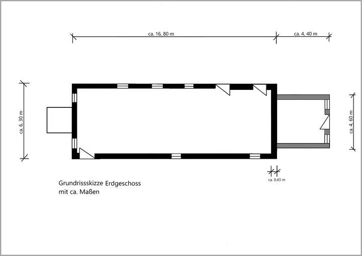 Erdgeschoss Grundrissskizze