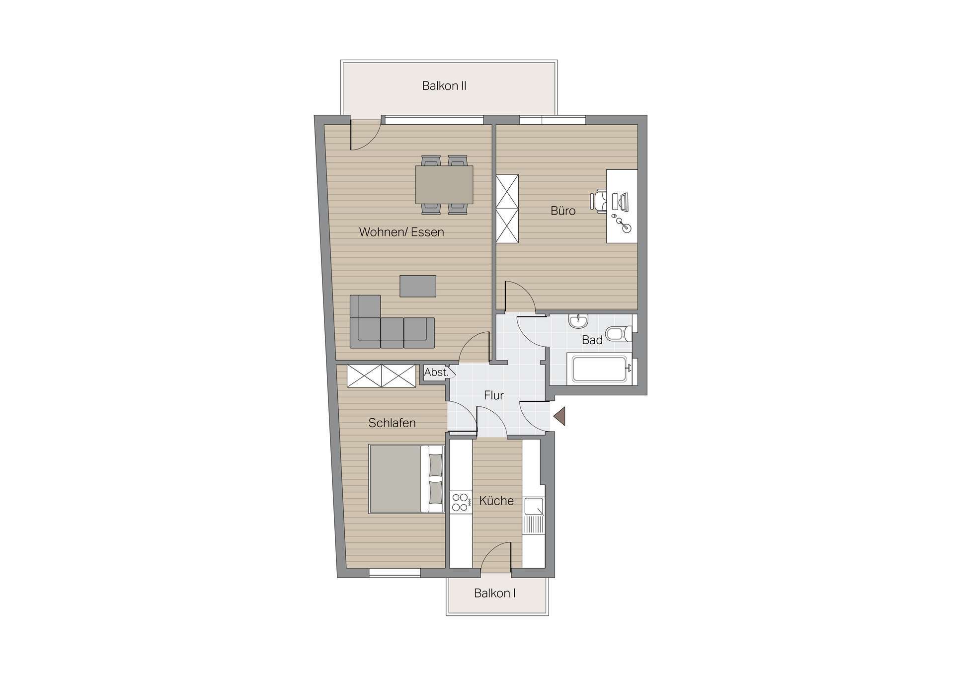 Bremen – Neustadt | Vermietete 3-Zimmer-Wohnung mit zwei Balkonen in der Neustadt, Bremen – Bild 3